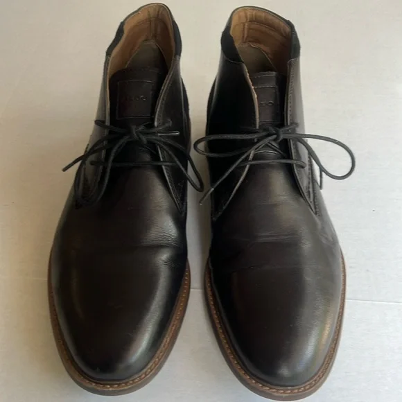 ALDO Black Suede and Leather LaceUp Boots - Picture 3 of 9